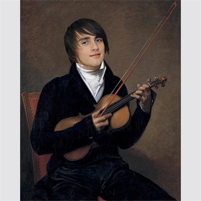 Personalized Masterpiece Portrait of A Young Man with a Violin from Photo,by myDaVinci - myDaVinci